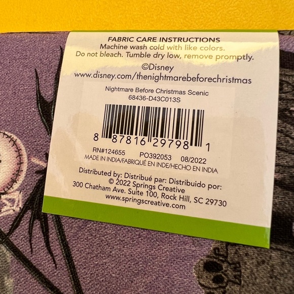 FAT QUARTER jack Skellington Halloween nightmare before Christmas fabric new - Picture 3 of 4